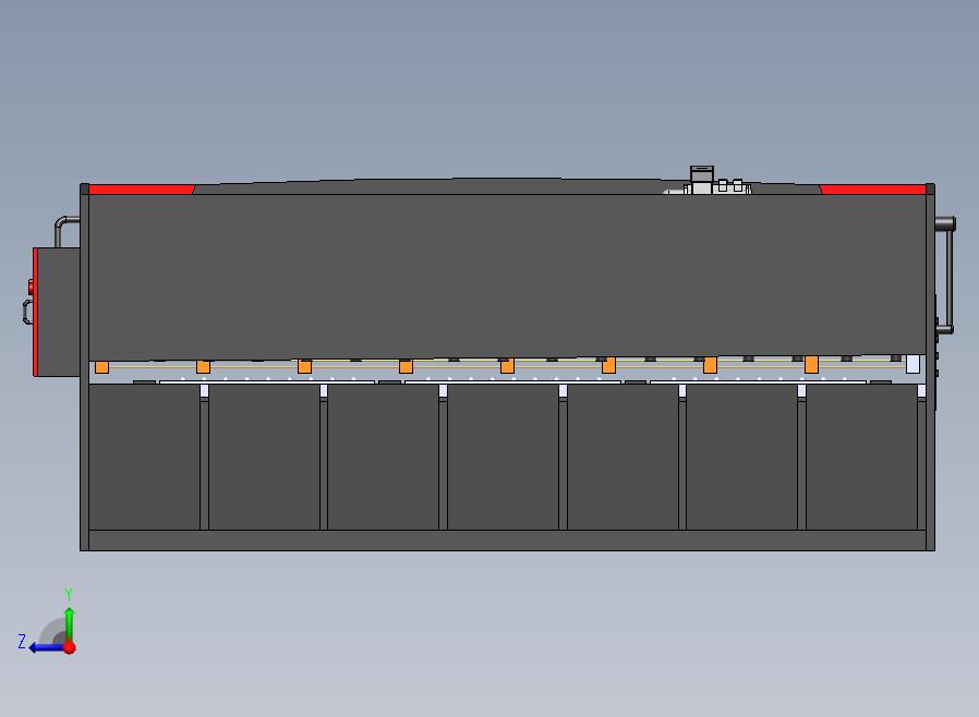 B06-QC12Y-8X3200液压摆式剪板机右视图