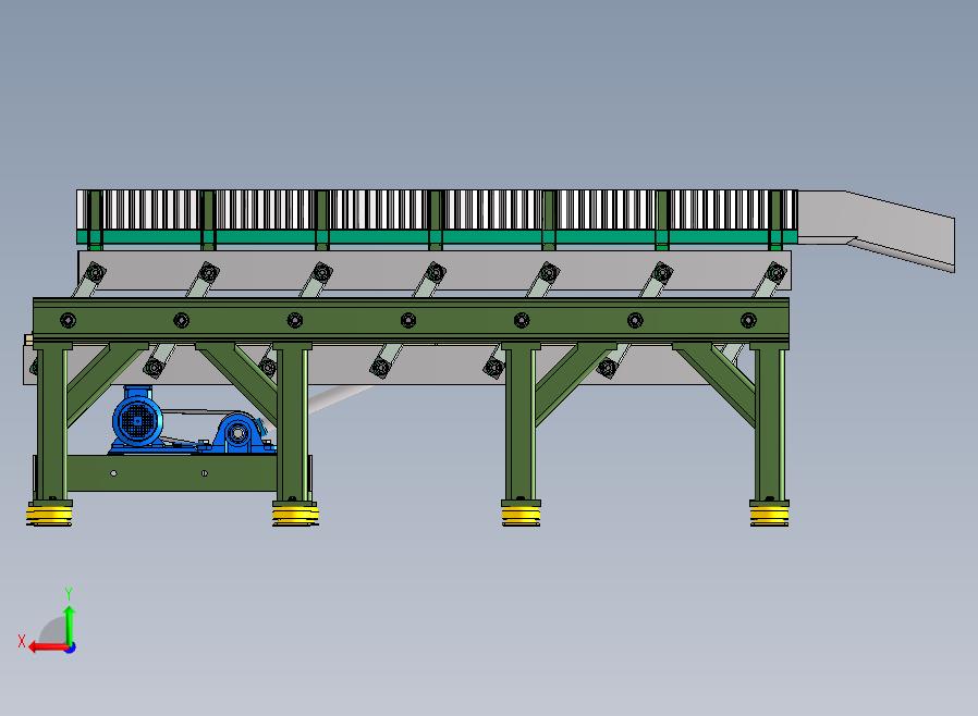 震荡输送线后视图