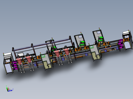 半自动组装线-迴流線(3D）