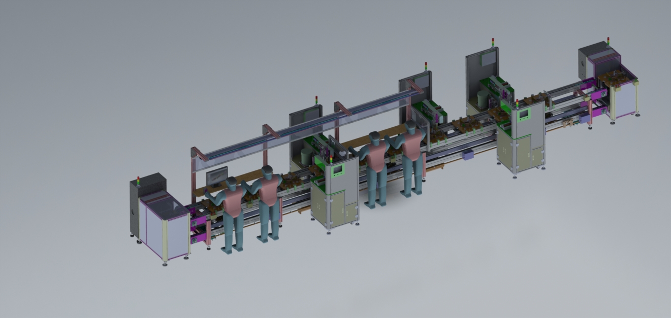 半自动组装线-迴流線(3D）