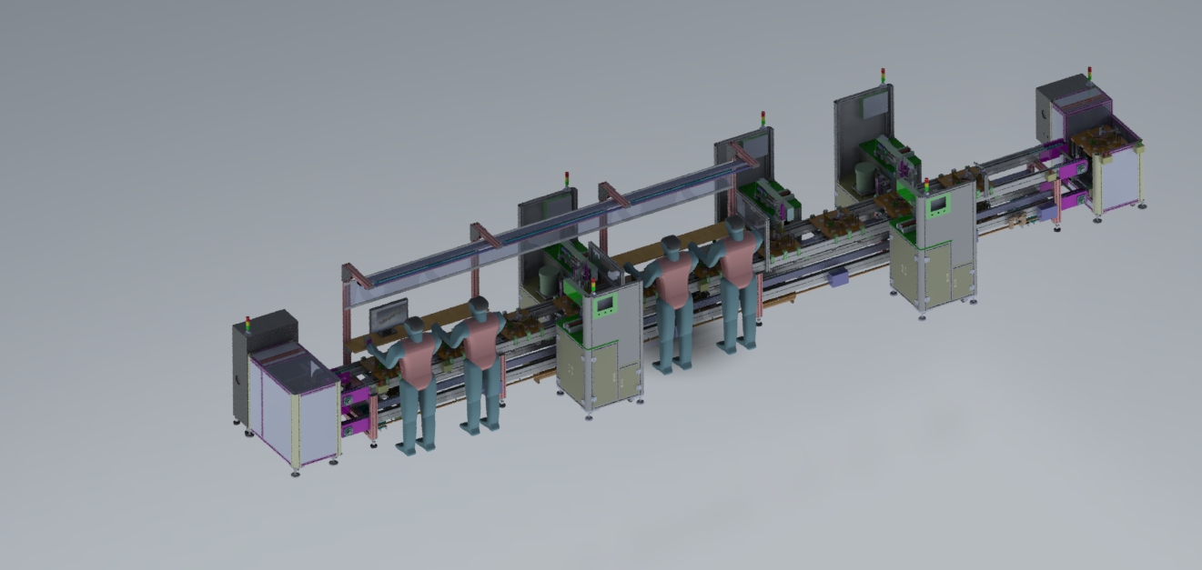 半自动组装线-迴流線(3D）
