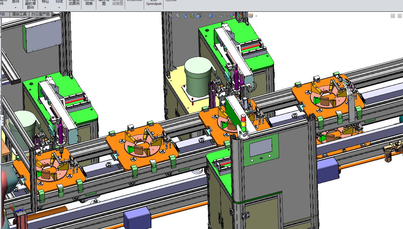 半自动组装线-迴流線(3D）