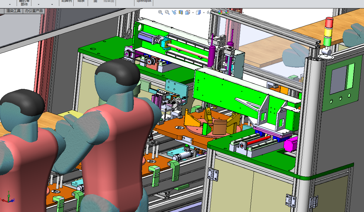 半自动组装线-迴流線(3D）