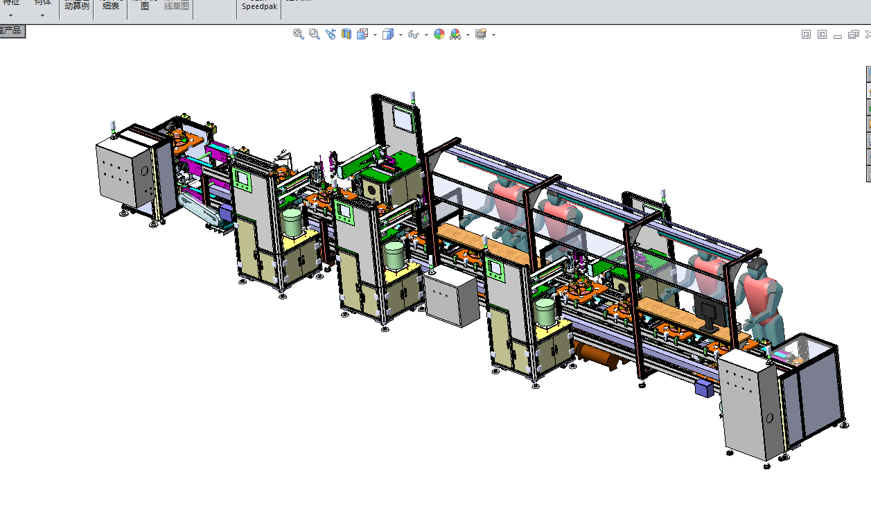 半自动组装线-迴流線(3D）