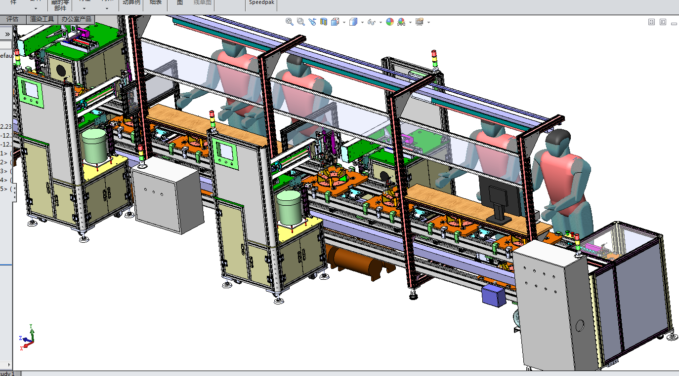 半自动组装线-迴流線(3D）
