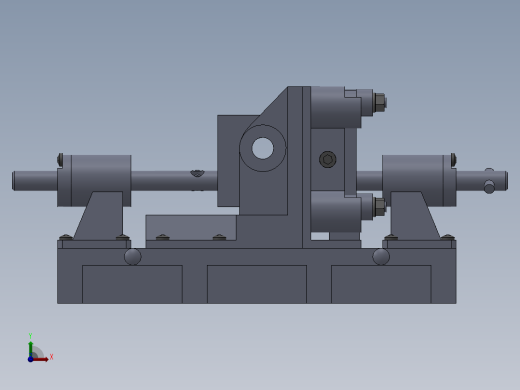双支撑镗床夹具（带浮动镗杆）前视缩略图