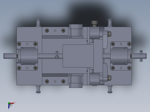 双支撑镗床夹具（带浮动镗杆）俯视缩略图
