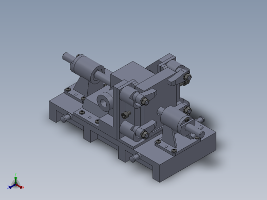 双支撑镗床夹具（带浮动镗杆）正等轴测缩略图