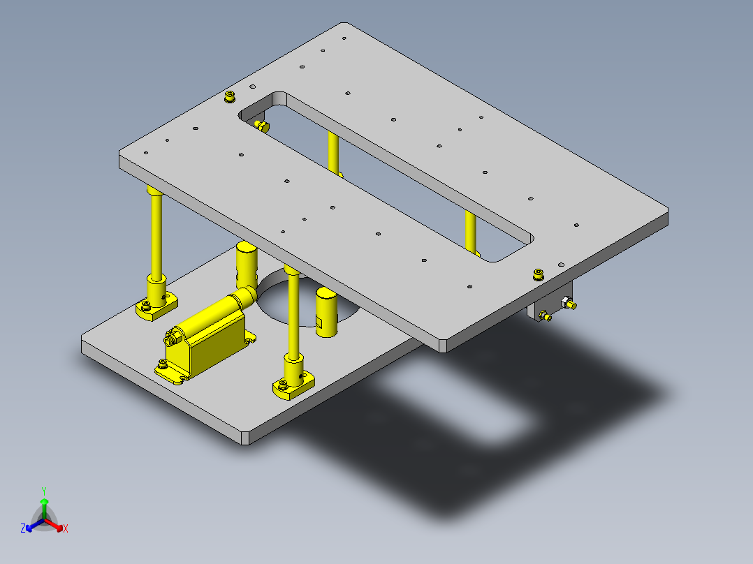 薄板齿轮间传递供应机构正等轴测图