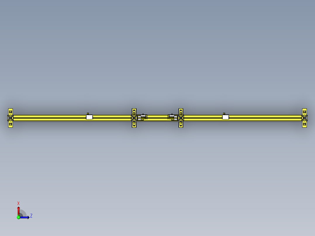 卷帘机构俯视图