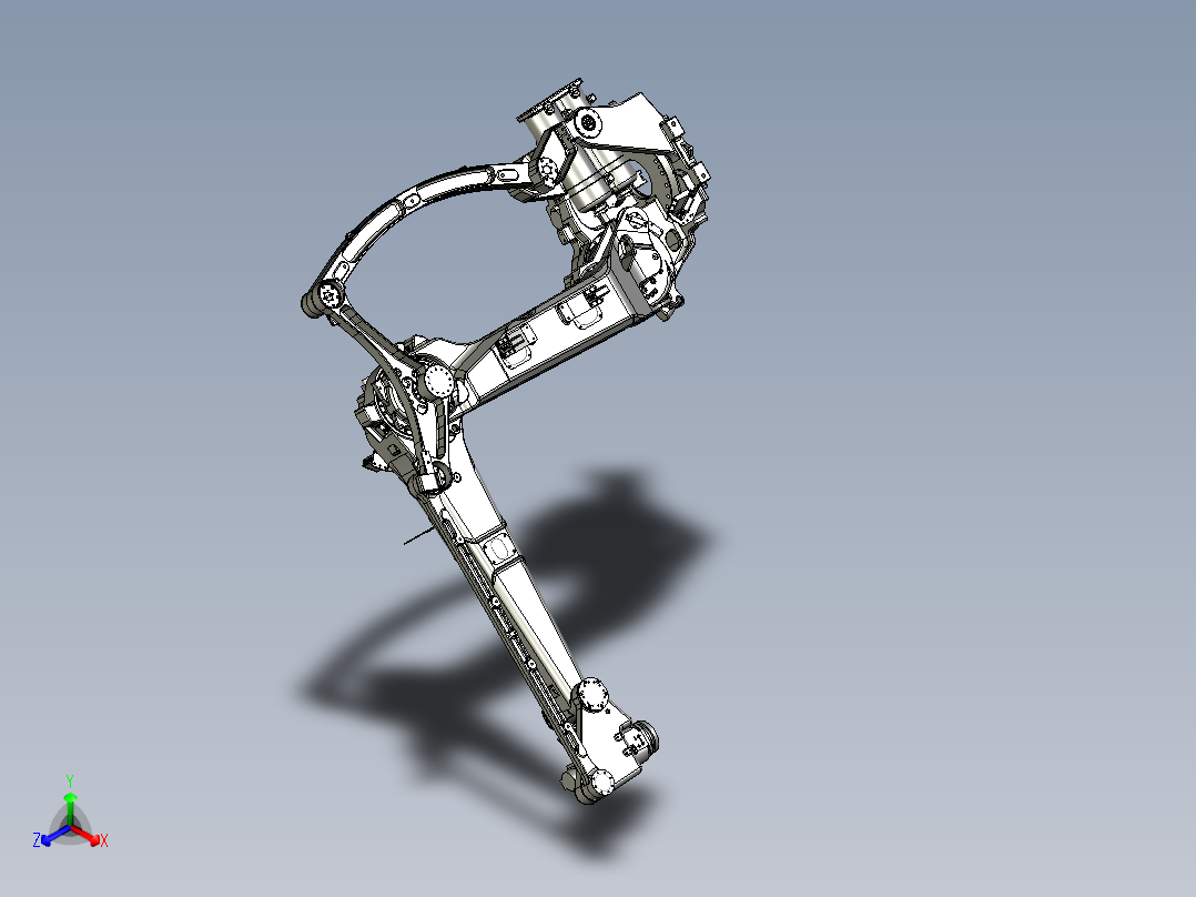 那智机器人nachi lp130 180 210 palletizer robot 4axis STP X_T正等轴测图