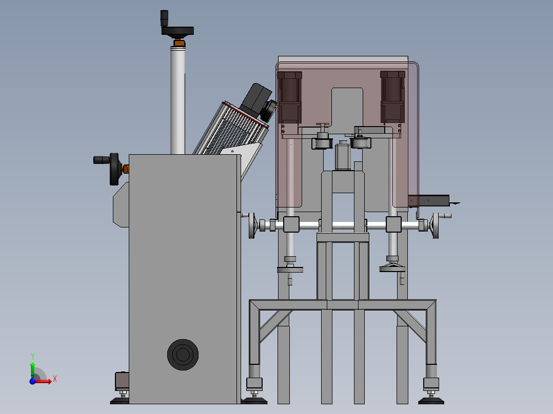 牛奶激光打码夹持自动化设备sw18可编辑前视图