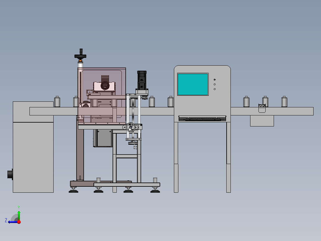 牛奶激光打码夹持自动化设备sw18可编辑右视图