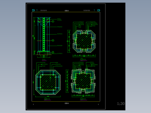 现代式柱详图-09060004