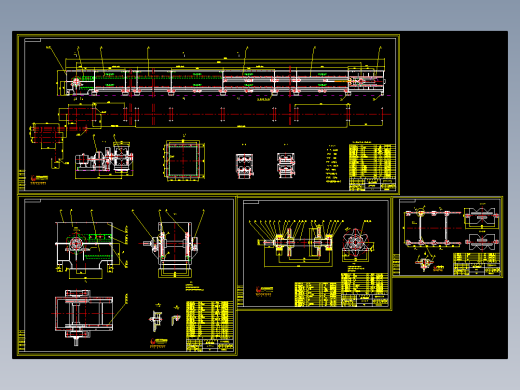 埋料刮板输送机(四张总图)