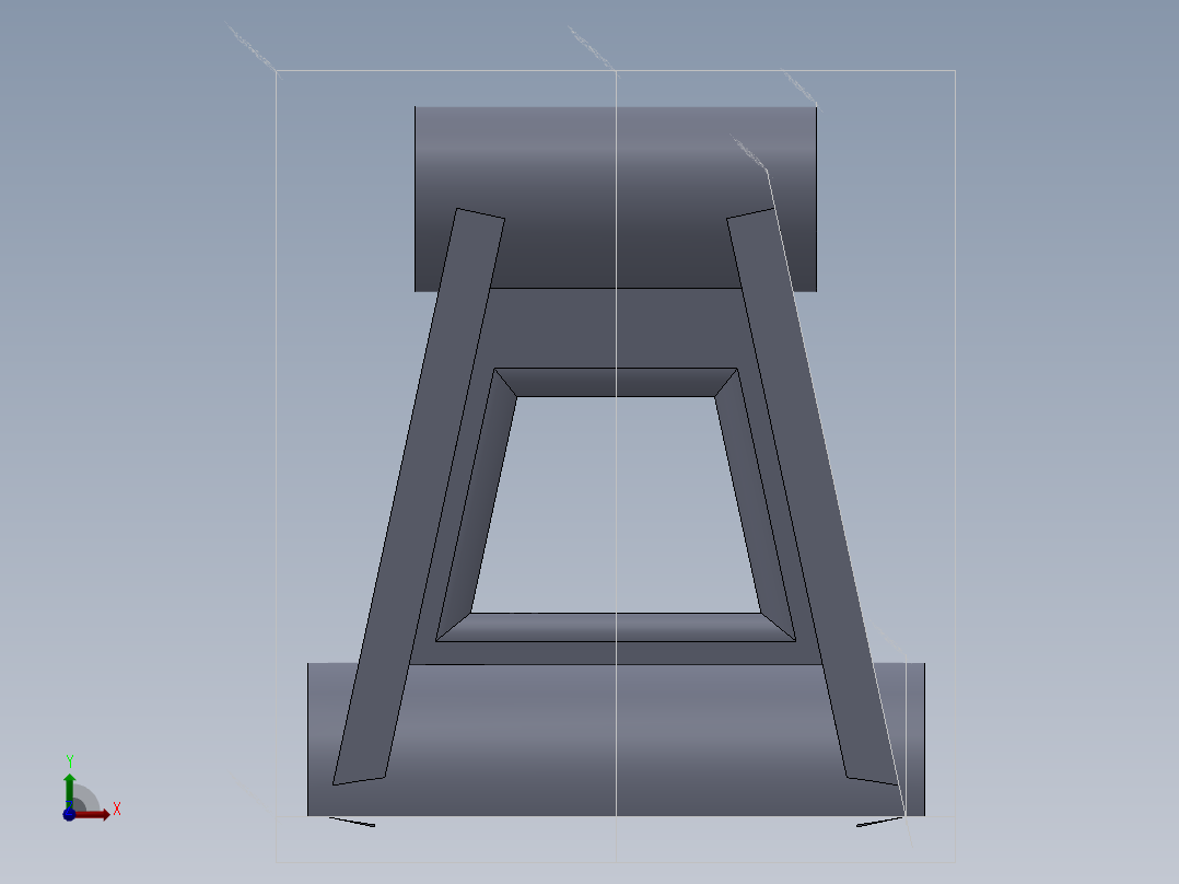 支架建模前视图