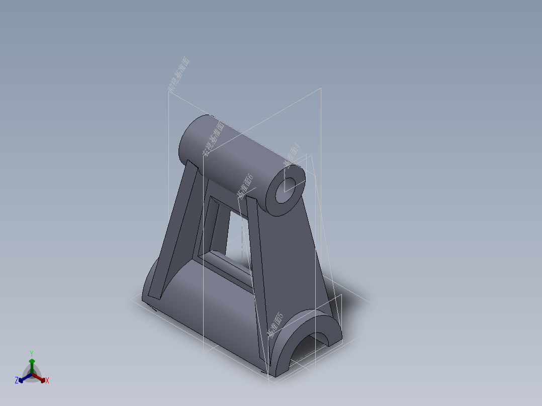 支架建模正等轴测图