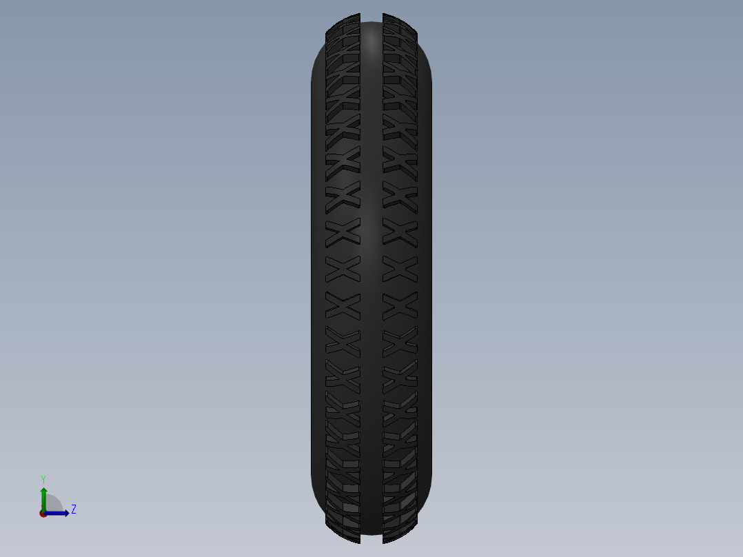 solidworks 轮胎设计左视图