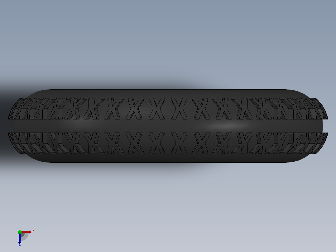 solidworks 轮胎设计俯视图