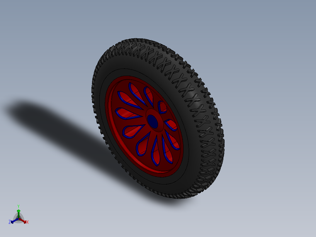 solidworks 轮胎设计正等轴测图