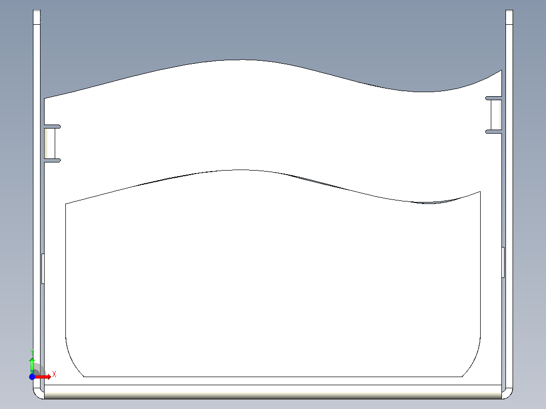 遥控直升机降落钣金3D模型前视图