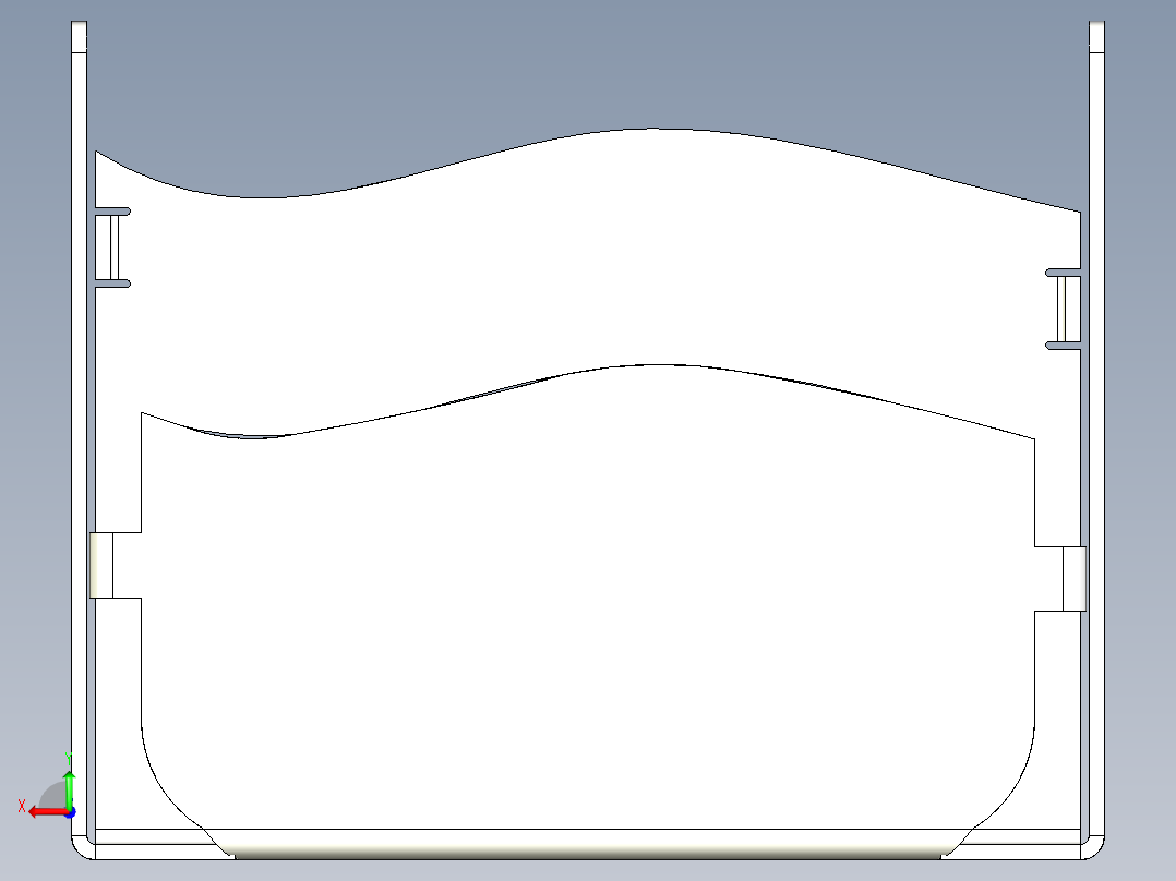 遥控直升机降落钣金3D模型后视图