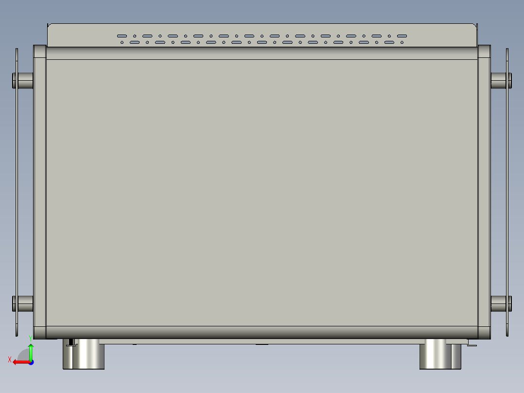 双头半自动咖啡机后视图