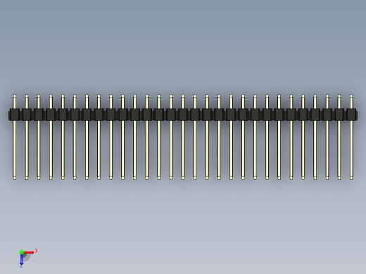 彩色公头100mil（2.54mm）系列-DS1021_black_3x29p_100mil_Type5_rev1.0俯视缩略图