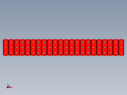 彩色公头100mil（2.54mm）系列-DS1021_red_3x22p_100mil_Type43_rev1.0前视缩略图