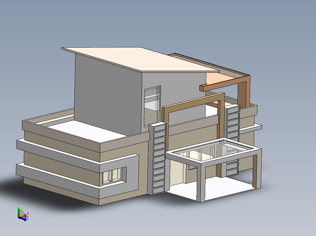 SolidWorks中的现代别墅设计18x36
