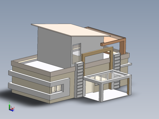 SolidWorks中的现代别墅设计18x36
