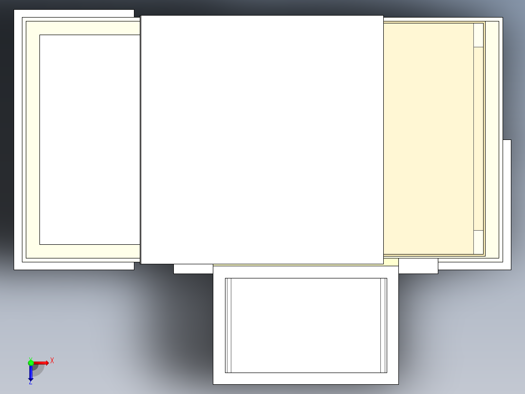 SolidWorks中的现代别墅设计18x36俯视图