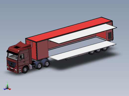 11.集装箱卡车 3d模型图纸