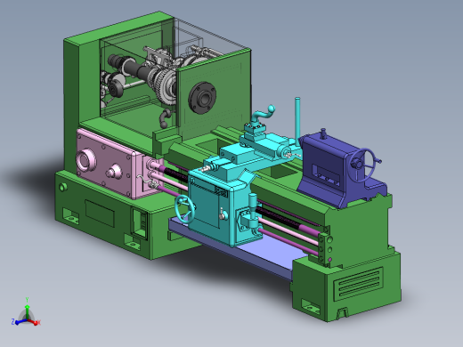 C6140普通车床3D图纸 非标自动化机械三维