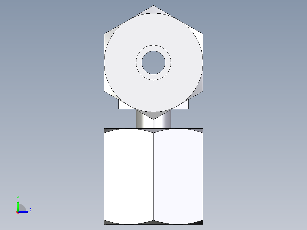 卡套式工业通用硬管接头EO_Standpipe_branch_tee_EVT06SCF左视图