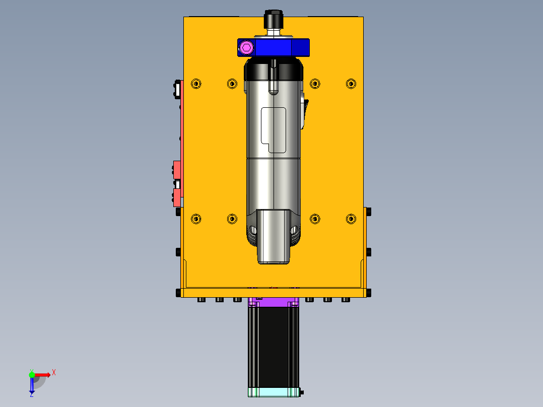 为数控铣床构建Z轴俯视图