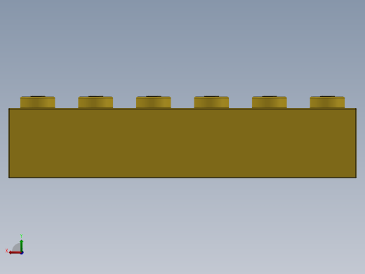 乐高套装 4421基本积木-4181143 - 2456 - 44237 Bright Yellow Brick 2 x 6.SLDPRT后视缩略图