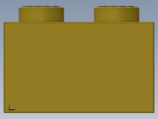 乐高套装 4421基本积木-4181143 - 2456 - 44237 Bright Yellow Brick 2 x 6.SLDPRT左视缩略图