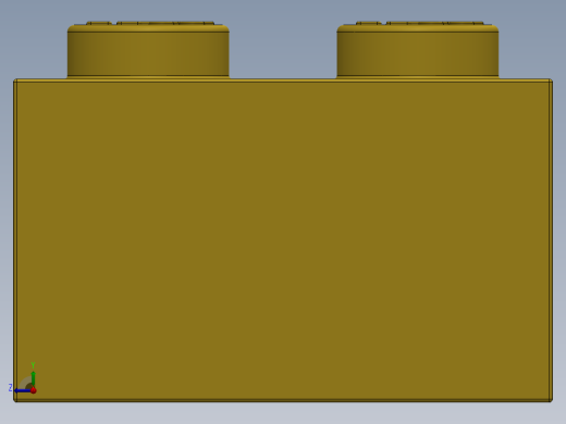 乐高套装 4421基本积木-4181143 - 2456 - 44237 Bright Yellow Brick 2 x 6.SLDPRT右视缩略图