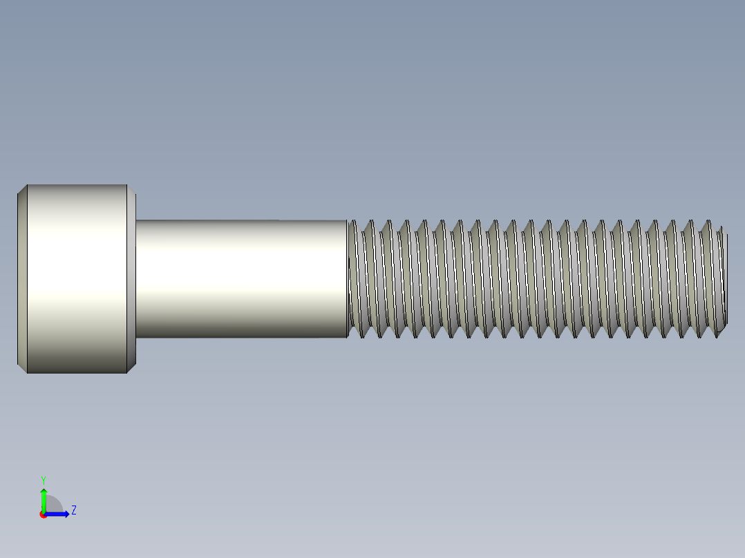 SH标准的M10螺丝螺栓左视图