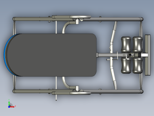 用于脊柱治疗练习的倒置台3D数模图纸 STP格式前视缩略图