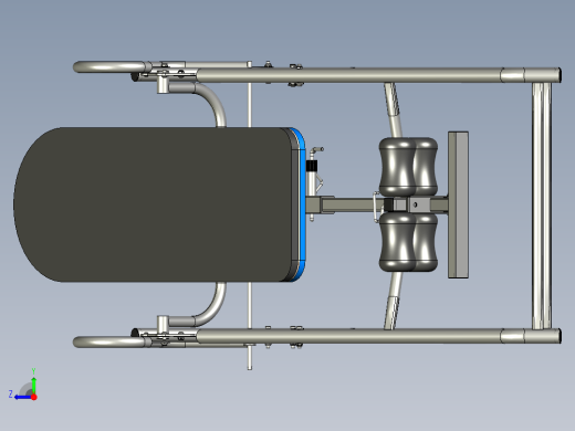 用于脊柱治疗练习的倒置台3D数模图纸 STP格式右视缩略图