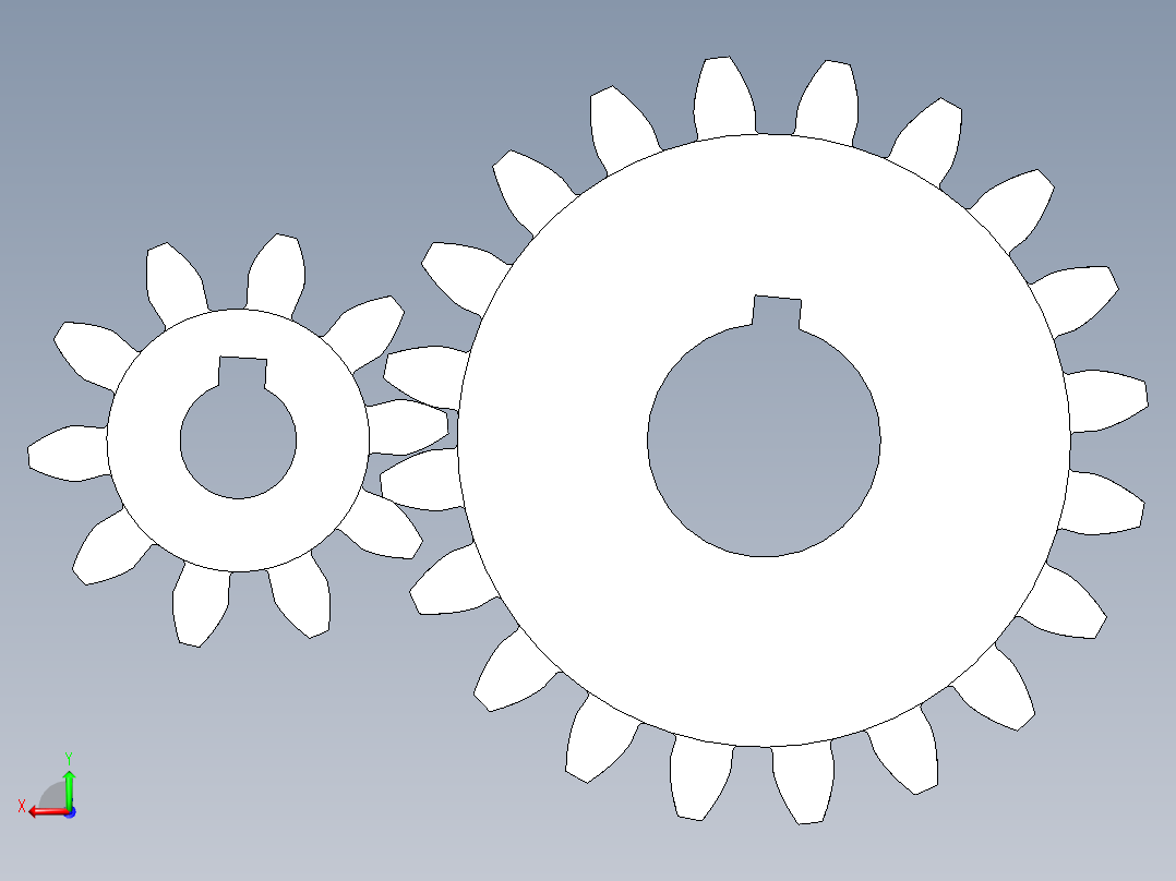 齿轮啮合 (118)后视图