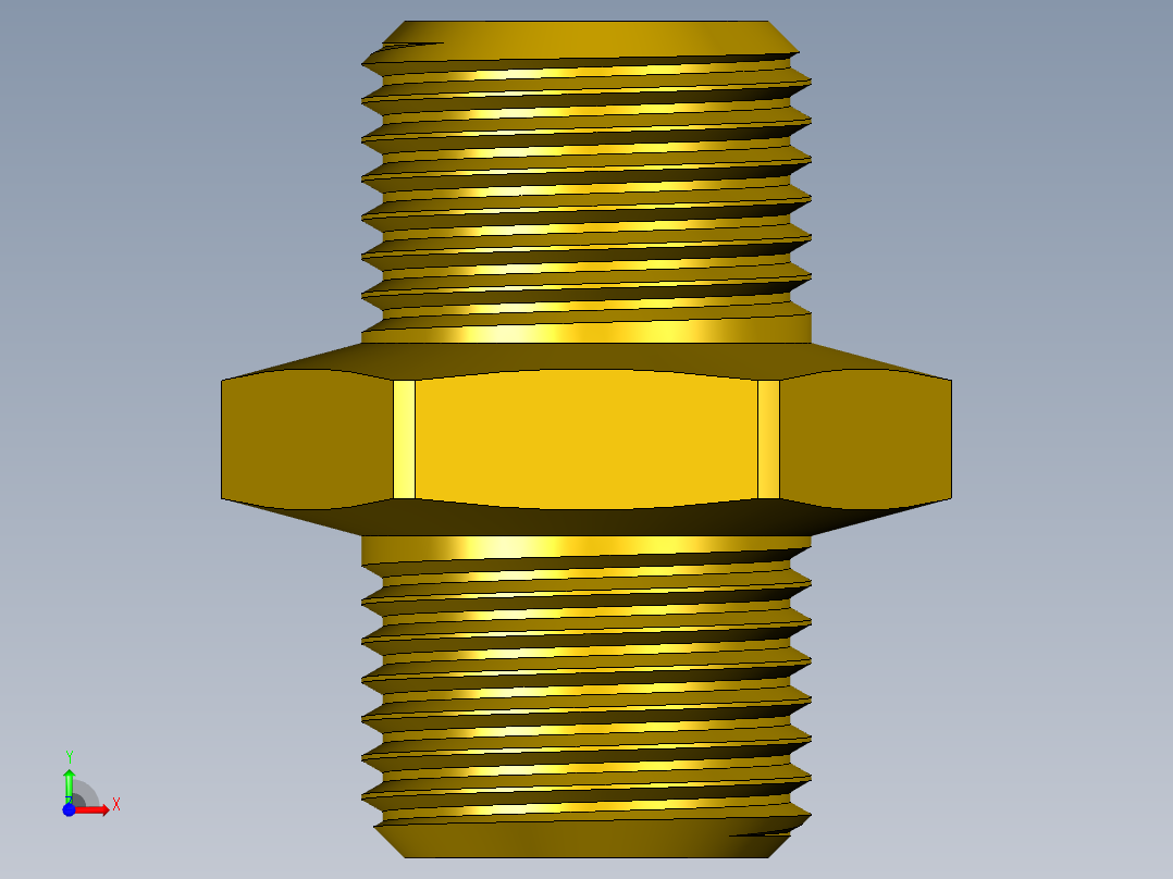 六角G1螺纹接头_ 2‘‘前视图