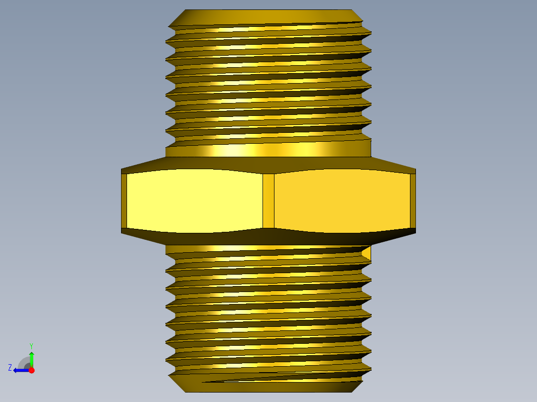 六角G1螺纹接头_ 2‘‘右视图