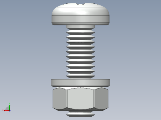 紧固件-M6-1.00 Round Head后视缩略图