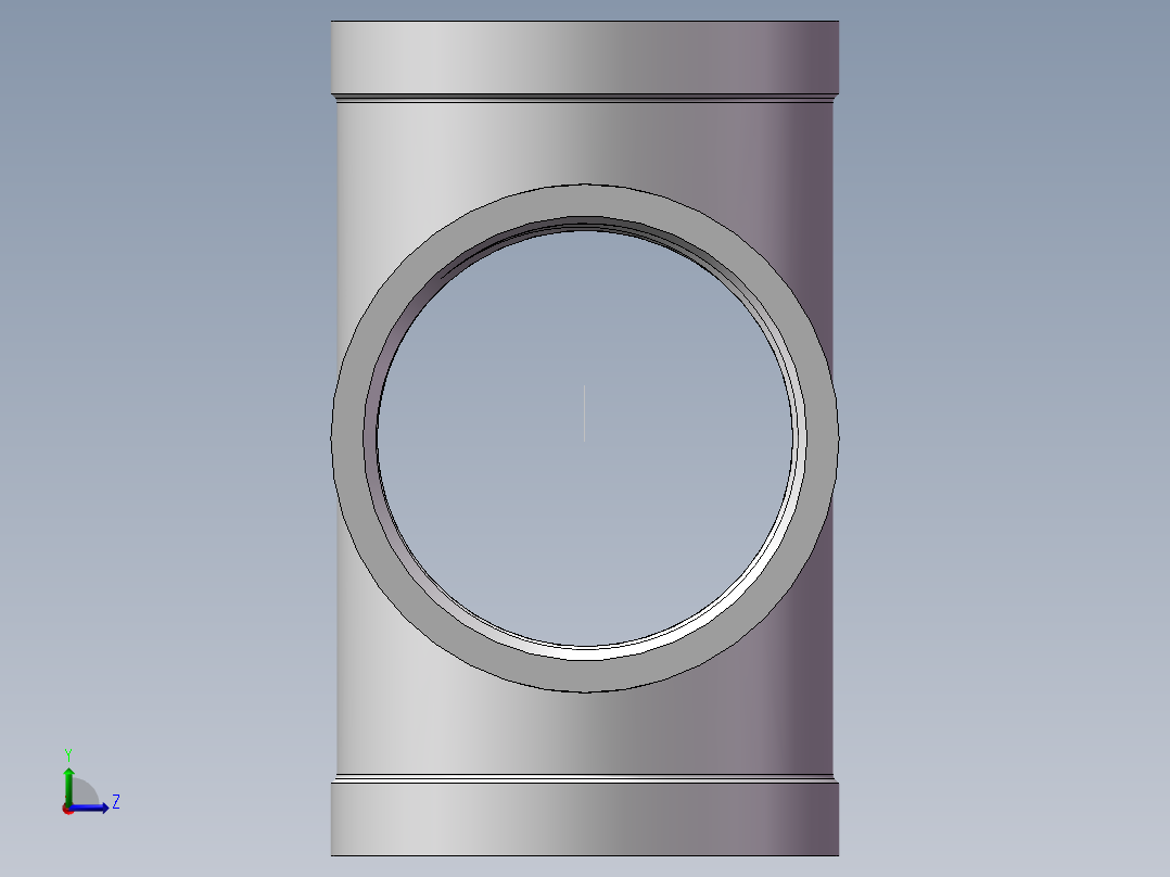 四通-等径内丝 DN65左视图