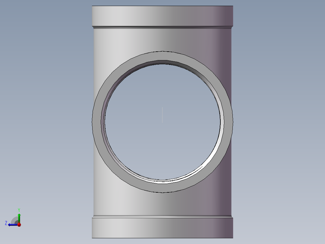 四通-等径内丝 DN65右视图