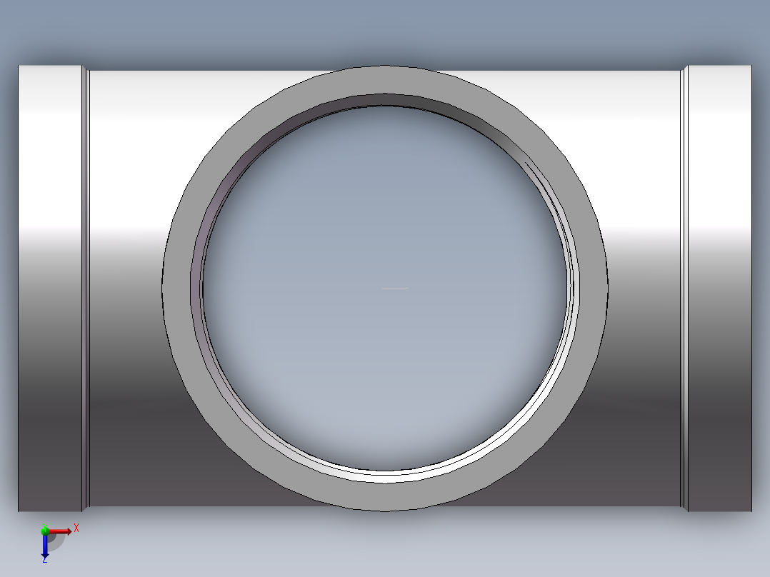 四通-等径内丝 DN65俯视图