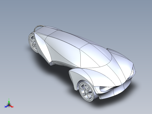 城市三轮电动车--stp正等轴测缩略图